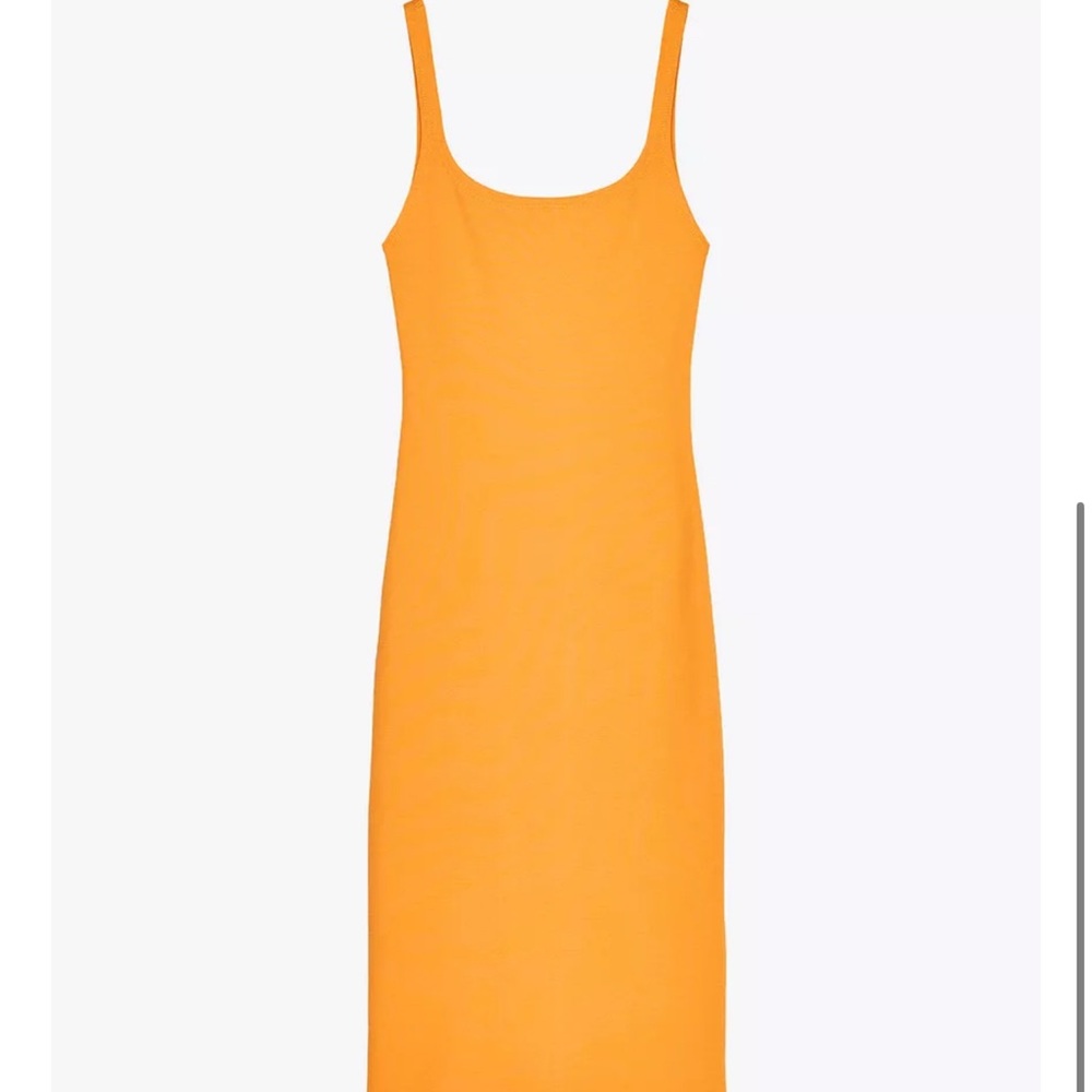 Zara Vibrant Orange Midi Dress